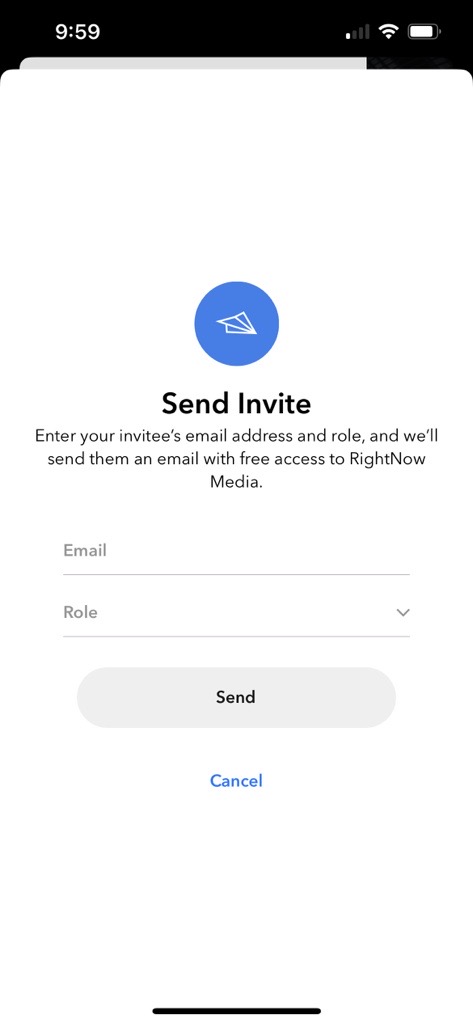 How do I send an invite to a friend through the app?