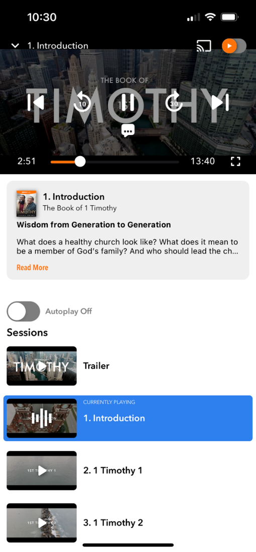 How do I use the Audio Only Mode within the RightNow Media app?