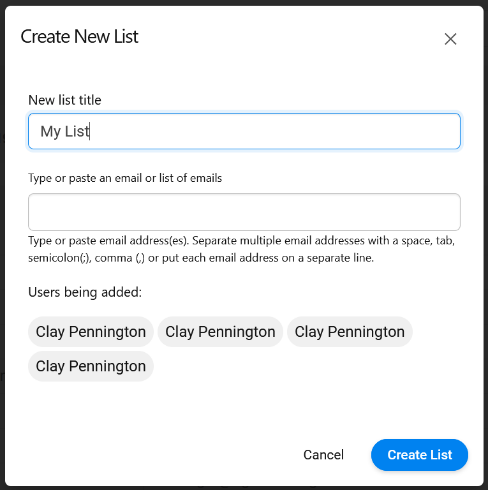 How do I create a new Distribution List?