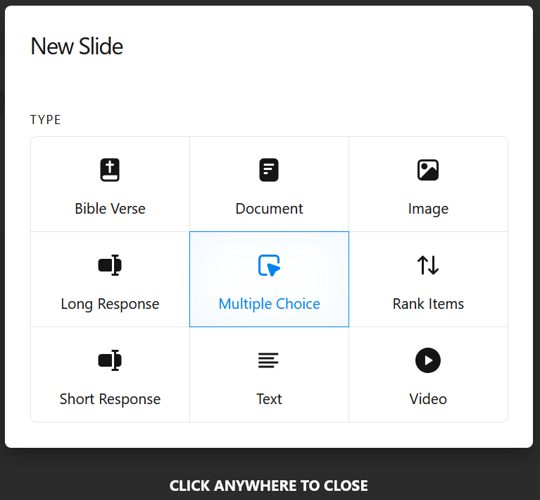 How do I add a Multiple-Choice slide to Interactive Content?